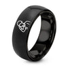 Soldier Salute – Tungsten Wedding Band, 8 mm, Black Comfort-Fit Men
