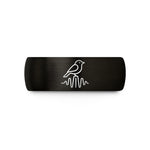 black tungsten carbide ring – black & gold tungsten soundwave bird wedding band