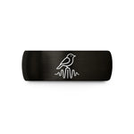 couples tungsten carbide ring – black tungsten soundwave bird wedding band