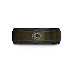 black men’s wedding ring – gunmetal & black tungsten alligator curve wedding band