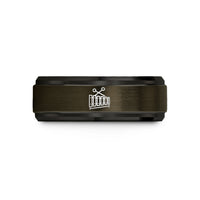 engraved tungsten rings him – gunmetal & black tungsten concert glockenspiel mallets wedding band