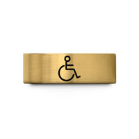 mens wedding ring styles – gold tungsten wheelchair symbol wedding band