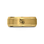 black gold rings him – gold tungsten goat nuzzle wedding band
