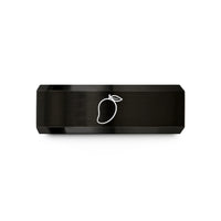 men's tungsten wedding band – black tungsten mango wedding band