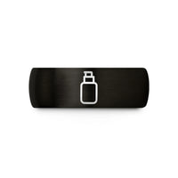 rose gold womens rings – black & rose gold tungsten foundation bottle wedding band