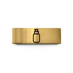 comfortable beveled band – gold tungsten foundation bottle wedding band