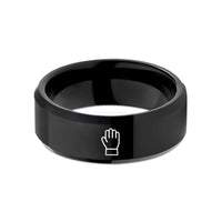 engraved tungsten rings her – black tungsten bbq glove wedding band