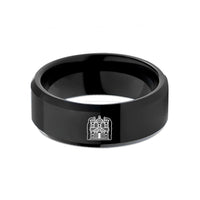 tungsten comfort fit ring – black tungsten petra treasury wedding band