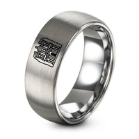 BLACK Tungsten Bands for Women – silver tungsten petra treasury ring