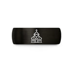 her black tungsten ring – black & rose gold tungsten wedding chapel heart wedding band