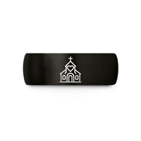 tungsten wedding band unisex – black tungsten wedding chapel heart wedding band