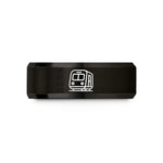 black tungsten wedding band – black tungsten subway train wedding band