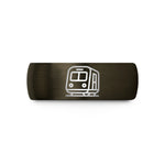 comfort fit tungsten band – gunmetal & black tungsten subway train wedding band
