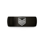 rings for him sale – black tungsten chevron badge wedding band