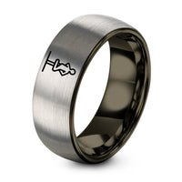 BLACK Tungsten Rings for Men – gunmetal & gray tungsten the hanged man ring