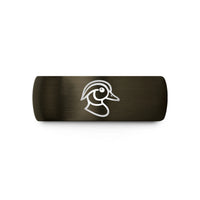 cool rings for him – gunmetal & black tungsten wood duck wedding band
