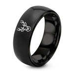 BLACK Tungsten Rings for Women – black tungsten deer buck ring
