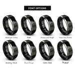 font options for inside engraving on black & grey blade switch rings