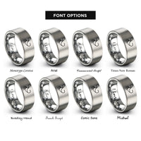 font options for inside engraving on gray bladed jig rings