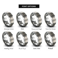 font options for inside engraving on silver blender rings