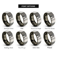 font options for inside engraving on gunmetal & gray blindfold scales rings