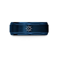 ladies blue tungsten ring – blue tungsten solar eclipse wedding band
