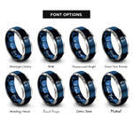 font options for inside engraving on blue & grey blue crab rings