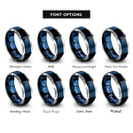 font options for inside engraving on blue & grey blue flag rings