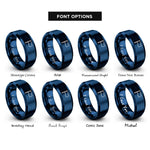 font options for inside engraving on blue blue flag rings