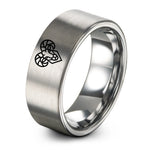 blue tungsten men's ring – silver tungsten ram ring