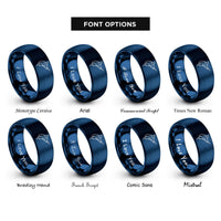 font options for inside engraving on blue blue marlin rings