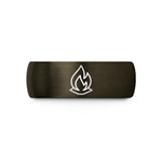 men's tungsten wedding band – gunmetal & blue tungsten flammable wedding band