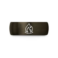 men's tungsten wedding band – gunmetal & blue tungsten flammable wedding band