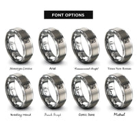 font options for inside engraving on gray blueprint rings