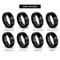 font options for inside engraving on black boar rings