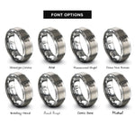 font options for inside engraving on silver boar rings