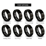 font options for inside engraving on black boar print rings