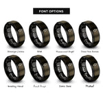font options for inside engraving on gunmetal & black bobber rings
