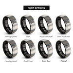font options for inside engraving on black & grey bobbin rings