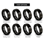 font options for inside engraving on black bobbin rings