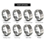 font options for inside engraving on grey bobbin rings