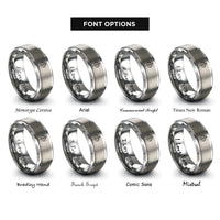 font options for inside engraving on gray bodhi leaf rings