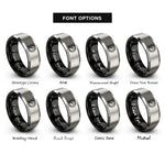 font options for inside engraving on black & gray bodhrn tipper rings