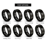 font options for inside engraving on black bodhrn tipper rings