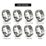 font options for inside engraving on grey bog tracks rings