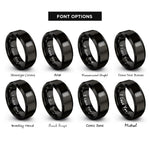 font options for inside engraving on black bogger style lugs rings
