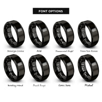 font options for inside engraving on black bogger style lugs rings