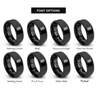 font options for inside engraving on black bogger style lugs rings