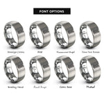 font options for inside engraving on grey bogger style lugs rings