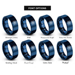 font options for inside engraving on blue bohr atom rings